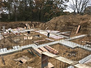 concrete cement footing foundation